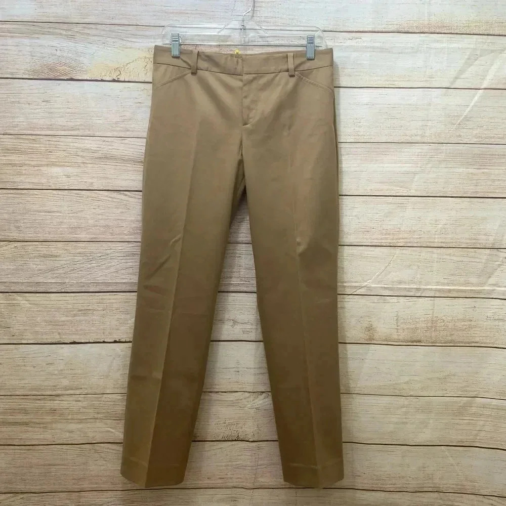 Ralph Lauren Black Label Size 4 Vintage Dress Pants Camel Khaki Cotton Blend